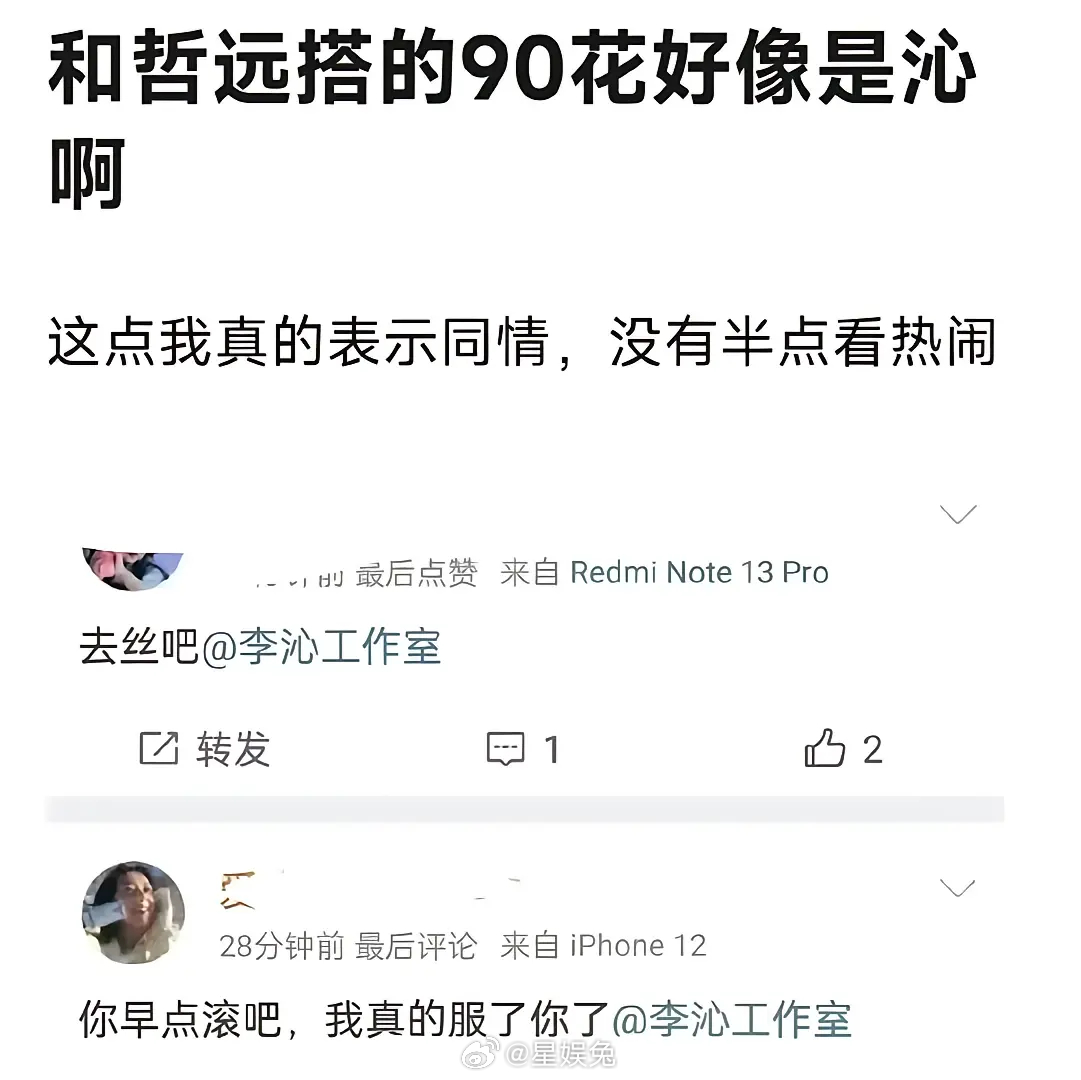 网传李沁要与陈哲远合作出演《绾心记》，但李沁粉丝那方特别不满意这个饼… ​​​