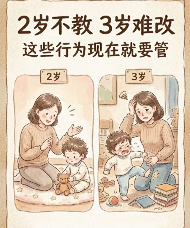 2岁不管，3岁难管！7个幼儿行为现在就得管，别等后悔才醒悟