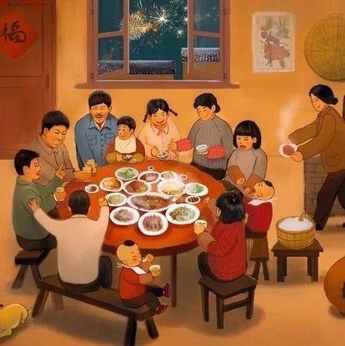 全家人团聚，和和睦睦，健康快乐，这就是我最大的幸福。[心] ​​​