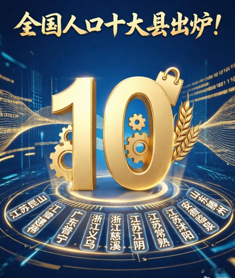 全国人口十大县出炉！看看有没有你的家乡
 
很多人以为人口多的都是大城市，其实不