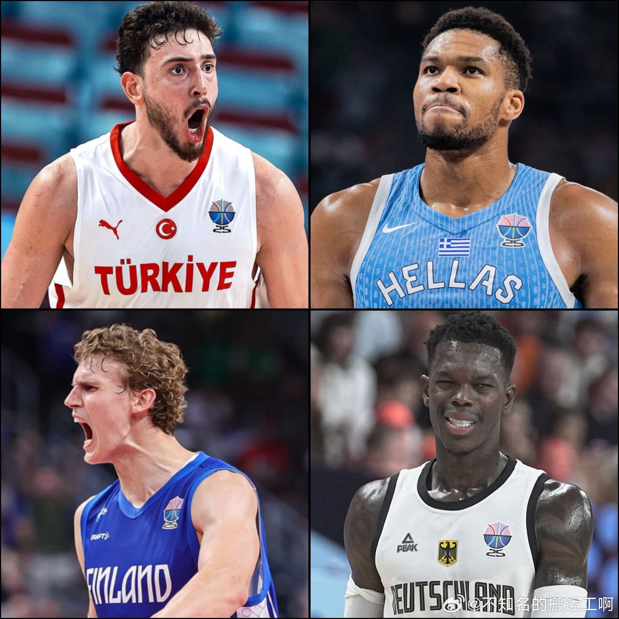 NBA[超话]  欧锦赛四强，四号位带队的天下 ​​​