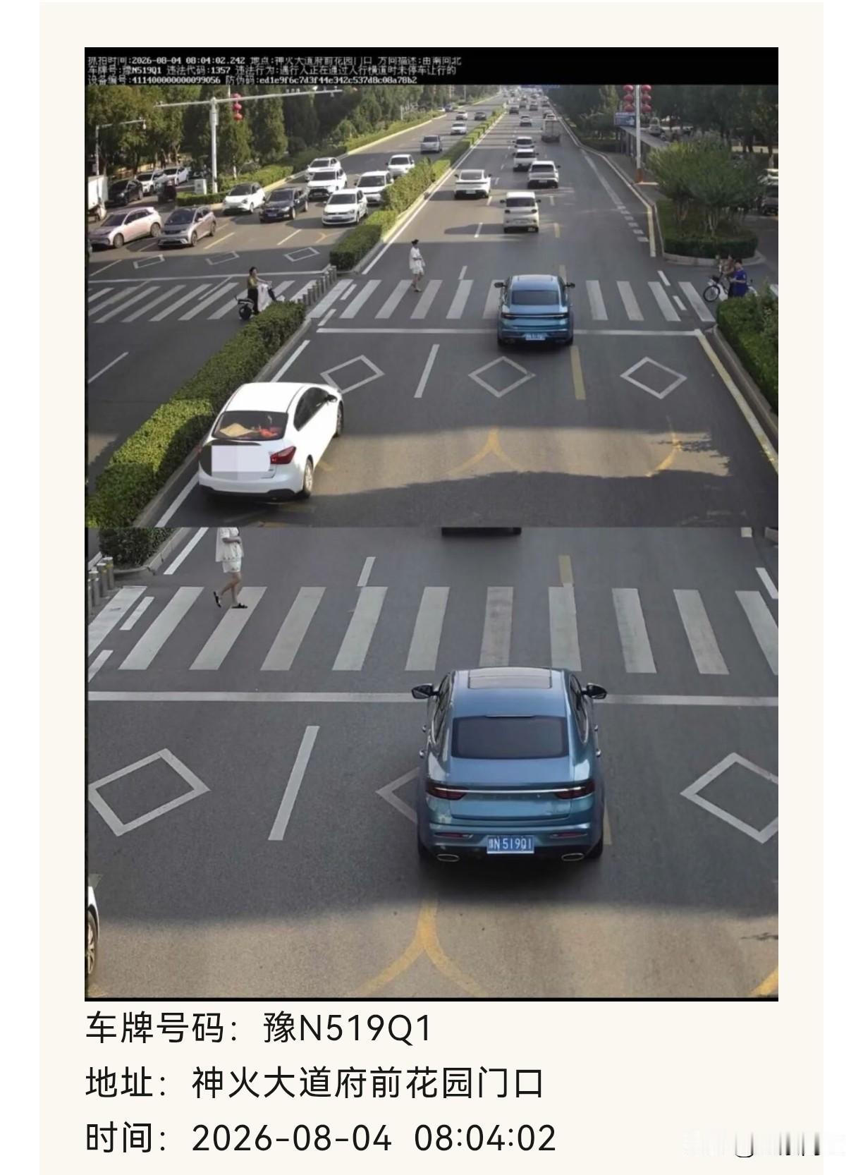 【商丘交警曝光斑马线不礼让行人违法行为】斑马线是行人的“生命线”，也是驾驶员的警