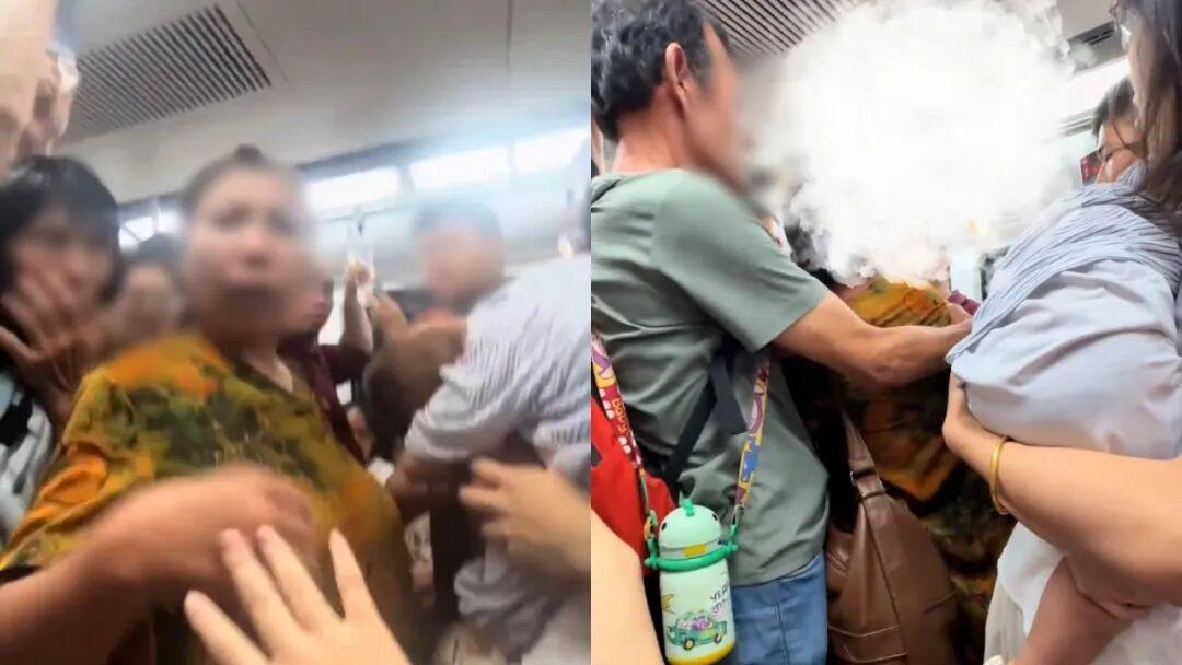这个女人真厉害！地铁上没人让座，一怒之下，竟然把乘客的鼻子抠伤！
前不久，一北京
