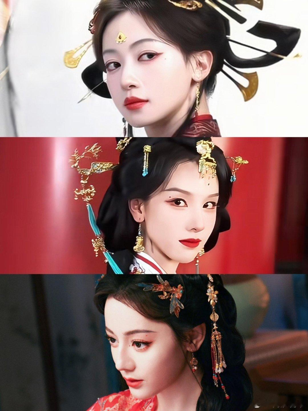 古装造型眉眼痣，绝美的三张脸！！迪丽热巴  |  吴谨言  |  陈都灵  | 
