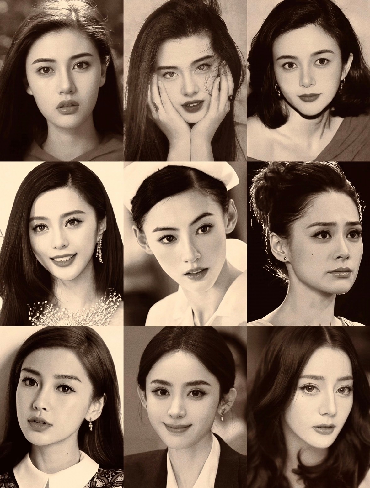 中日韩三国浓颜美人 