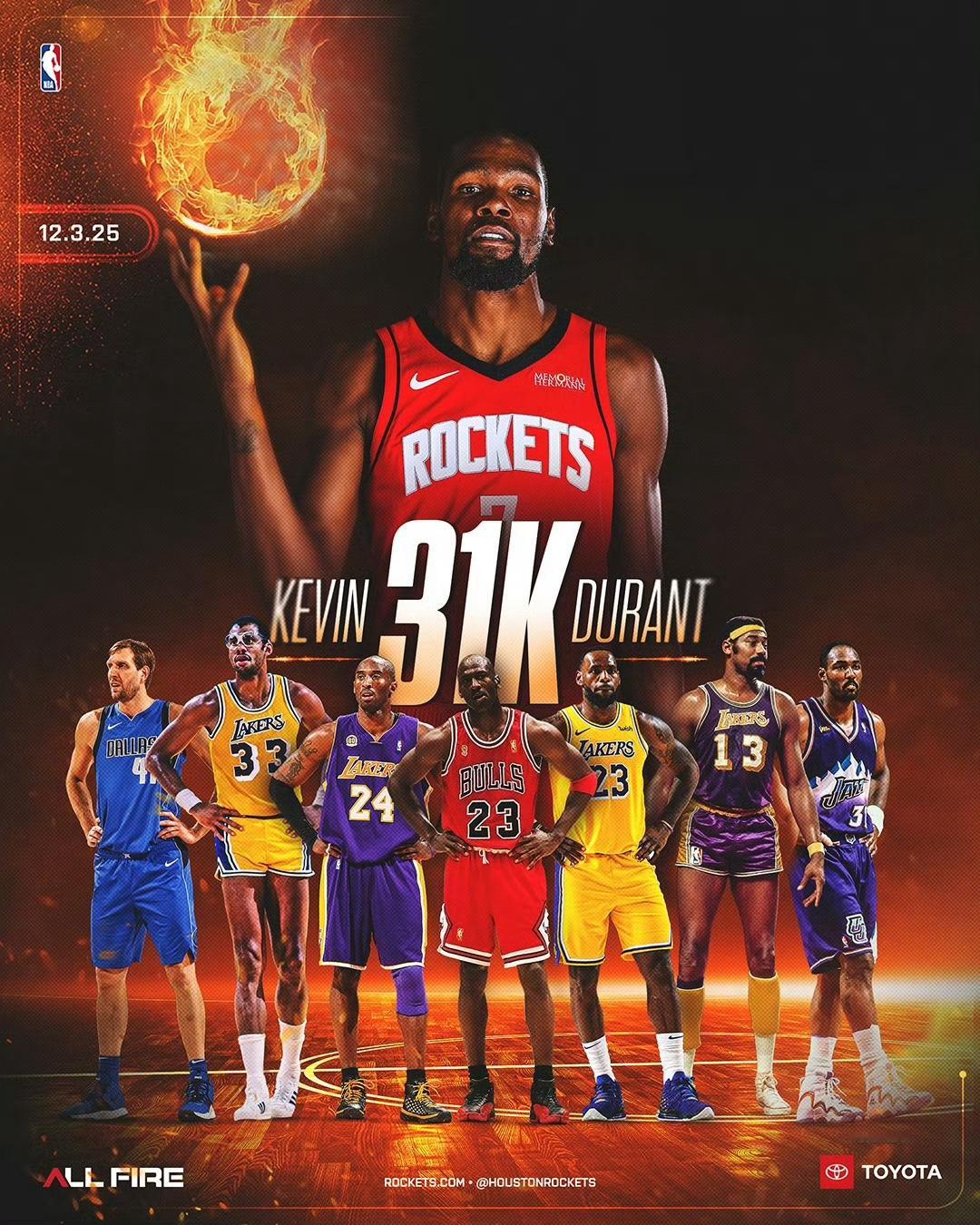 基德谈杜兰特：“他热爱训练，热爱竞争，热爱得分，热爱胜利，热爱篮球带来的一切，也