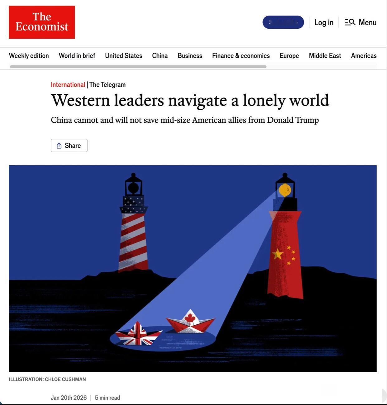 外媒发文表示：即使把中国当成新的灯塔，也拯救不了被美国霸凌的欧美各国。