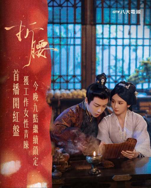 刘宇宁《折腰》中国台湾八大戏剧台首播收视战报 