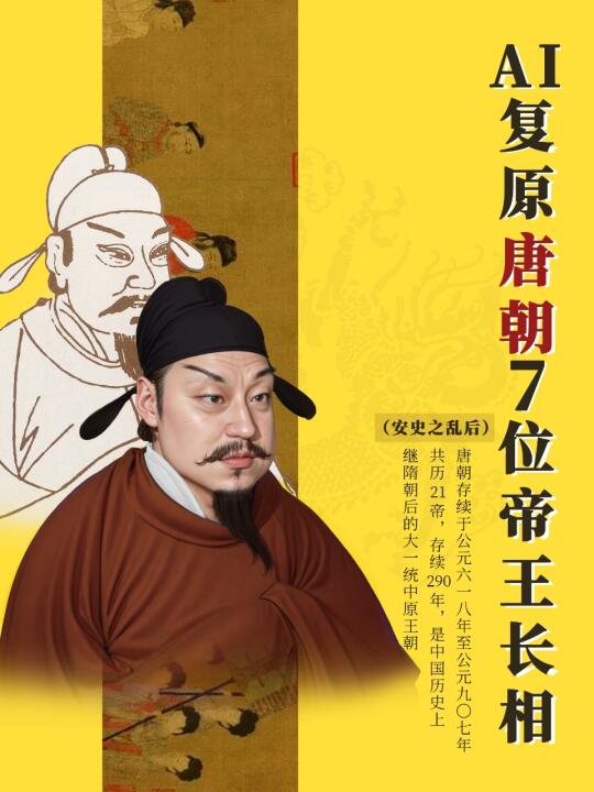 唐朝简史［上］｜AI复原唐朝21位帝王长相