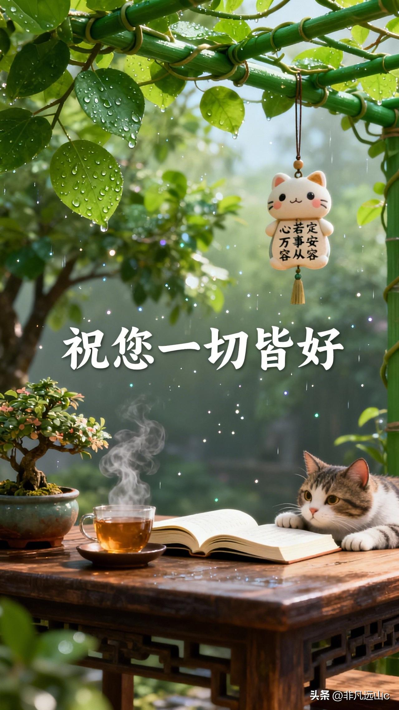 条友这一周 静享午后时光，愿你一切安好🌿📖🍵