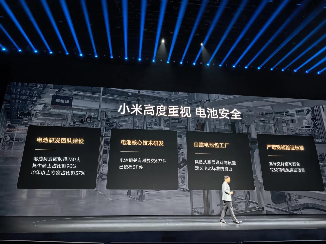 小米澎程技术发布会上，雷军正式公布小米龙甲电池，称其拥有远超新国标的安全标准。
