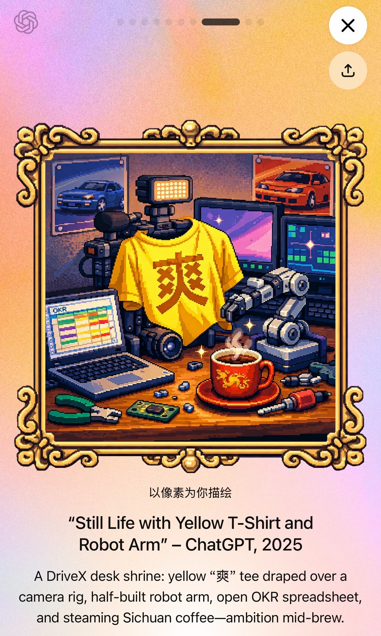 ChatGPT 对我的形象描述咋说呢，还挺准的