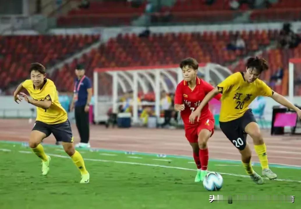 全运会女足落幕，最终奖牌榜如下[玫瑰]

1，金牌—江苏队
2，银牌—湖北队
3