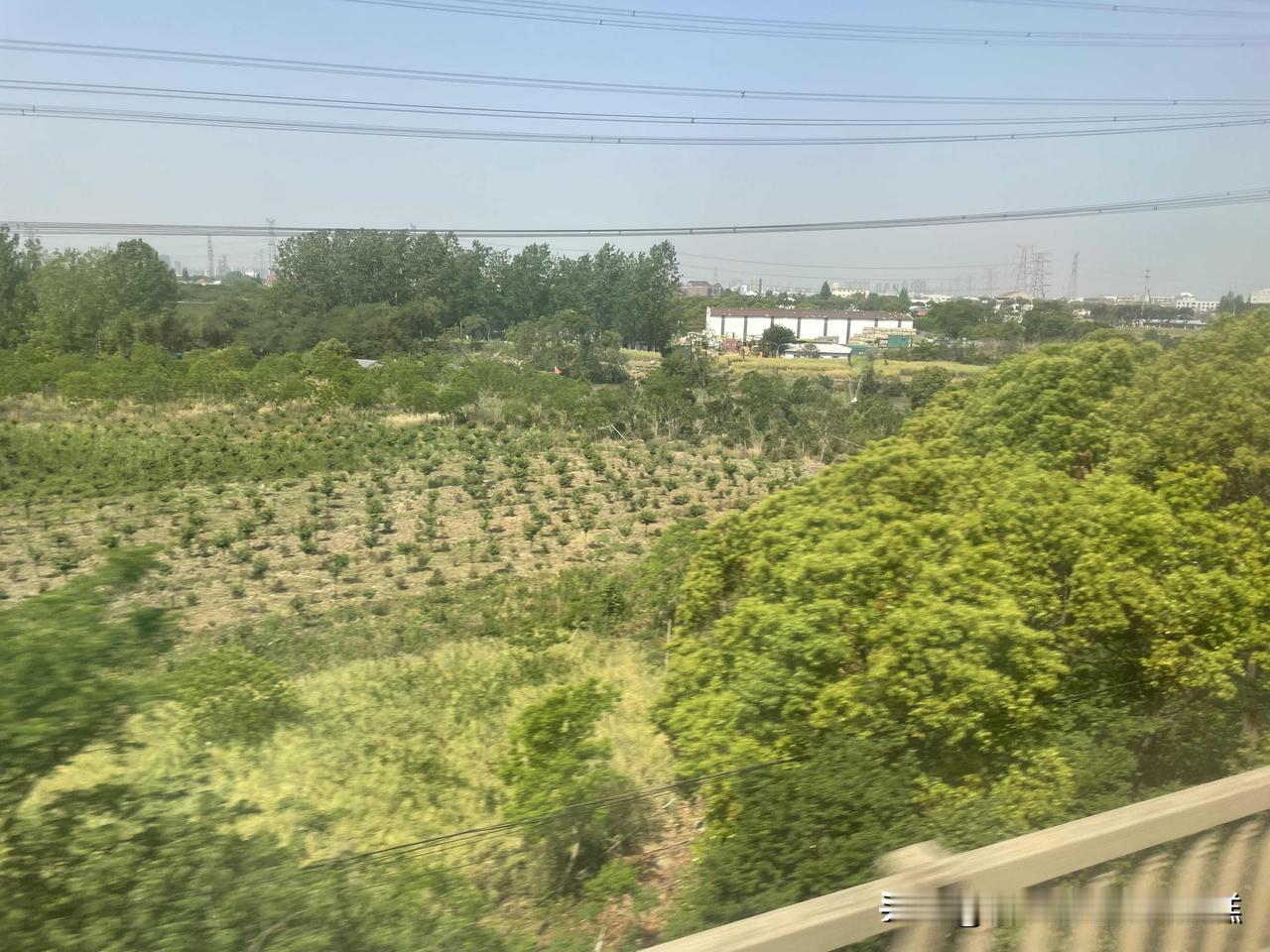 动态实况图可以直观感受高铁的速度和风景。
我们的高铁速度350公里/小时，据说已