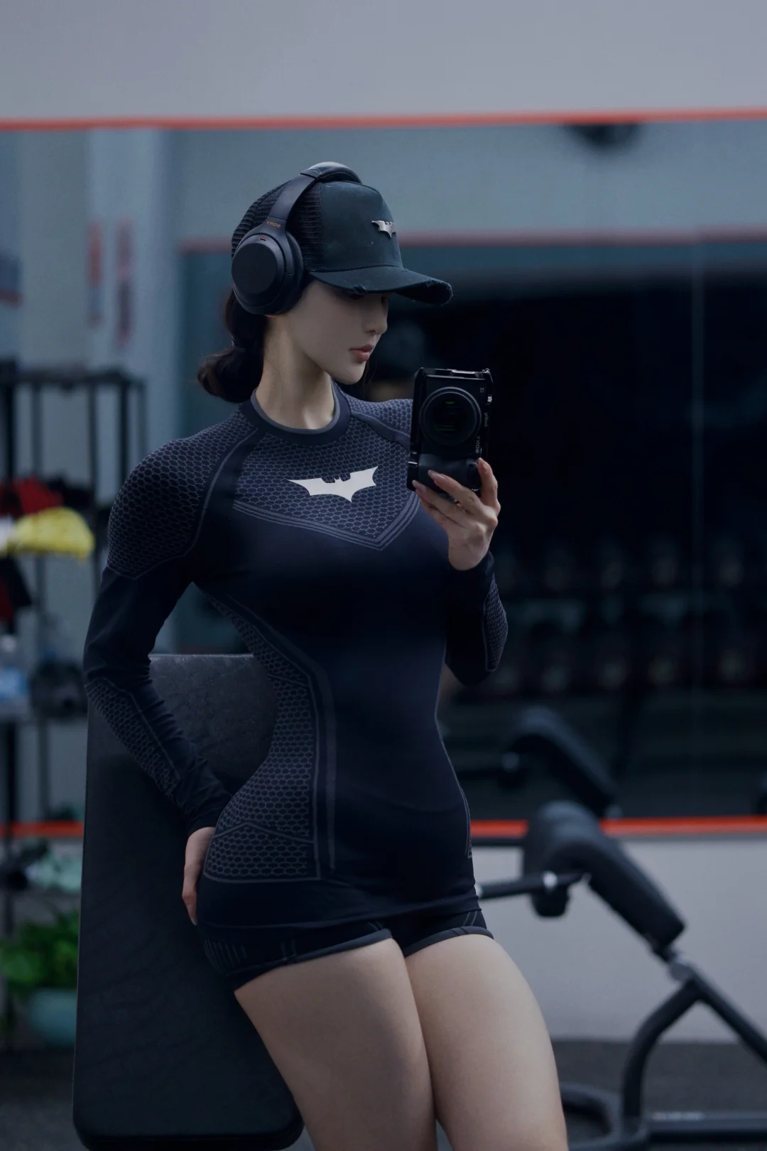 YOUNGLA蝙蝠侠长袖紧身衣上身