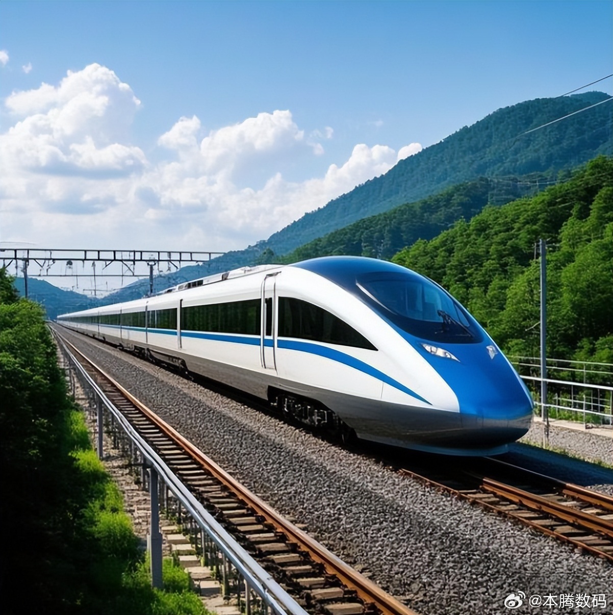 列车依靠巨大的惯性，悄无声息地滑过那几十米的无电区。当受电弓接触到下一个供电段的