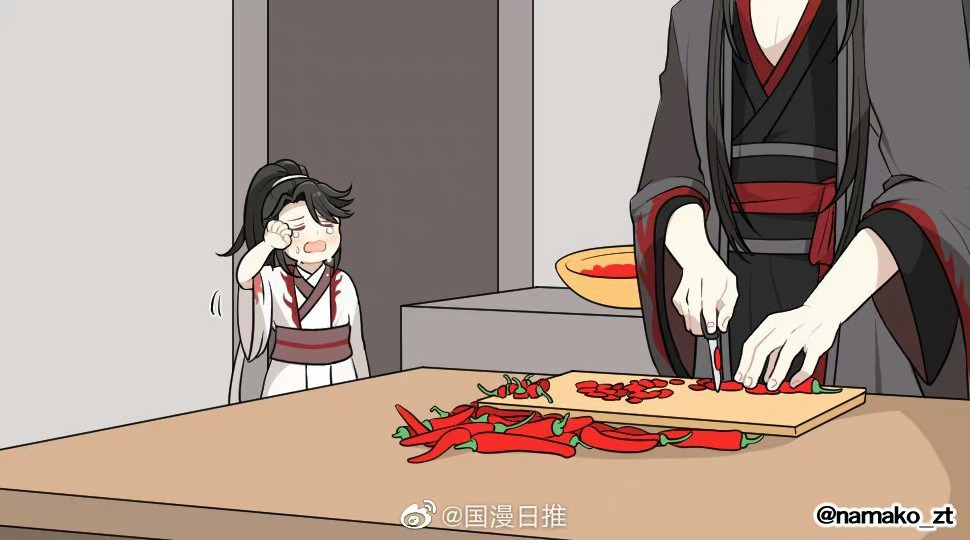 魔道祖师 跟着羡羡的阿苑，每日一个小灾难画师:namako_zt 