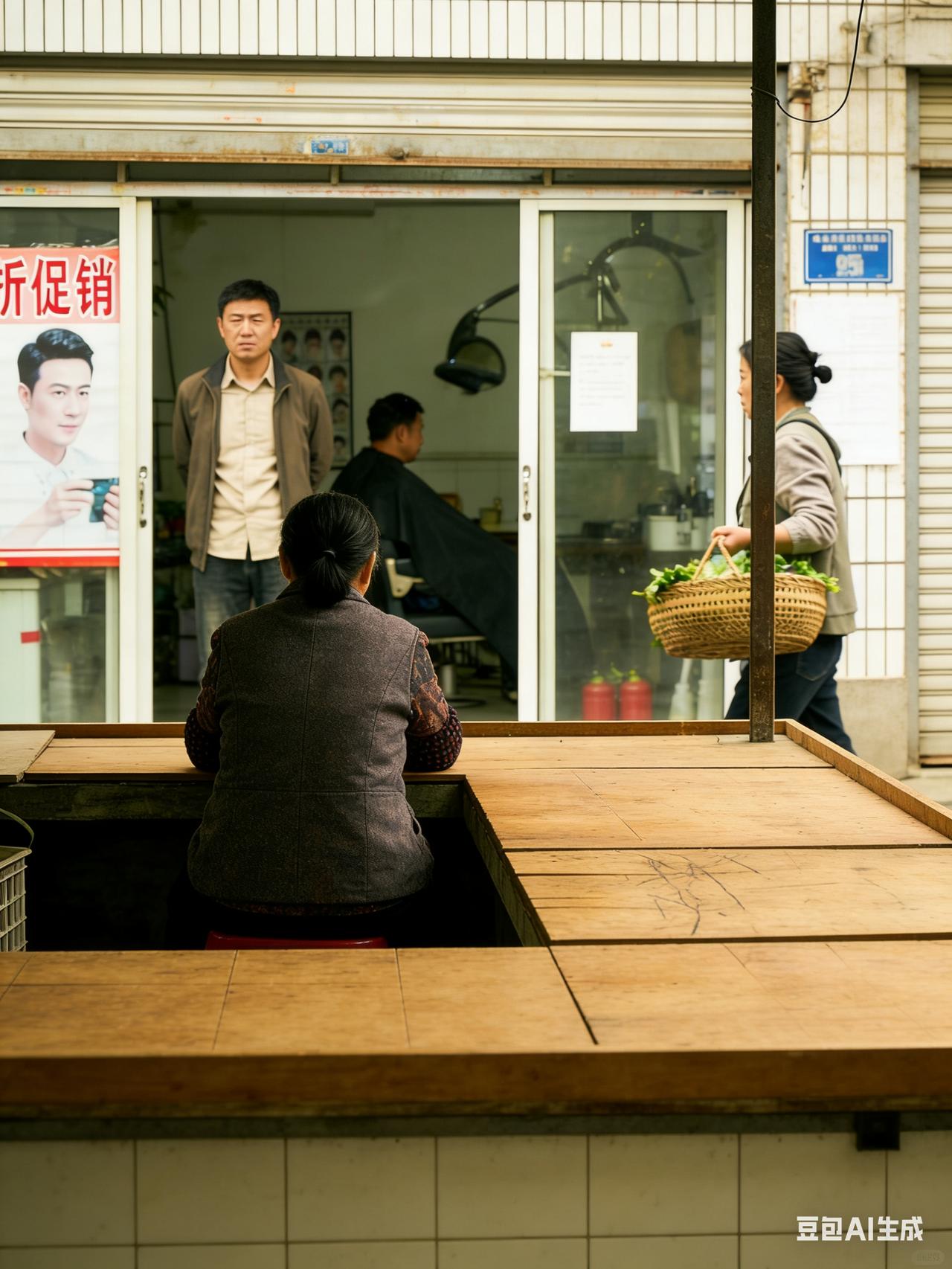 早上买菜，常去的摊位少了三家。卖菜大姐说，旁边写字楼好几个公司搬走了，她生意淡了