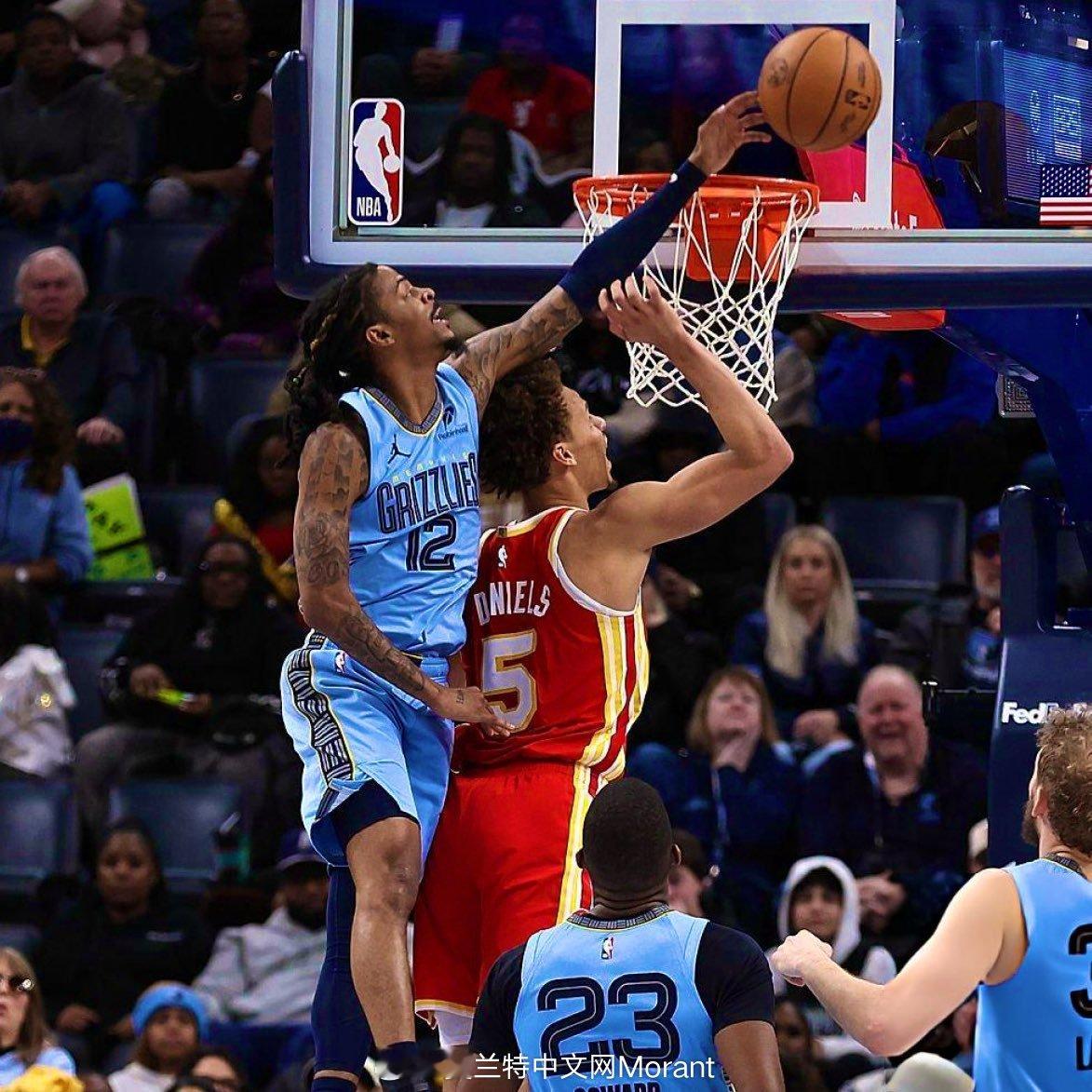 莫兰特（左肘尺侧副韧带扭伤）将缺席灰熊队明天对阵鹈鹕队的比赛。🙏🙏莫兰特莫兰