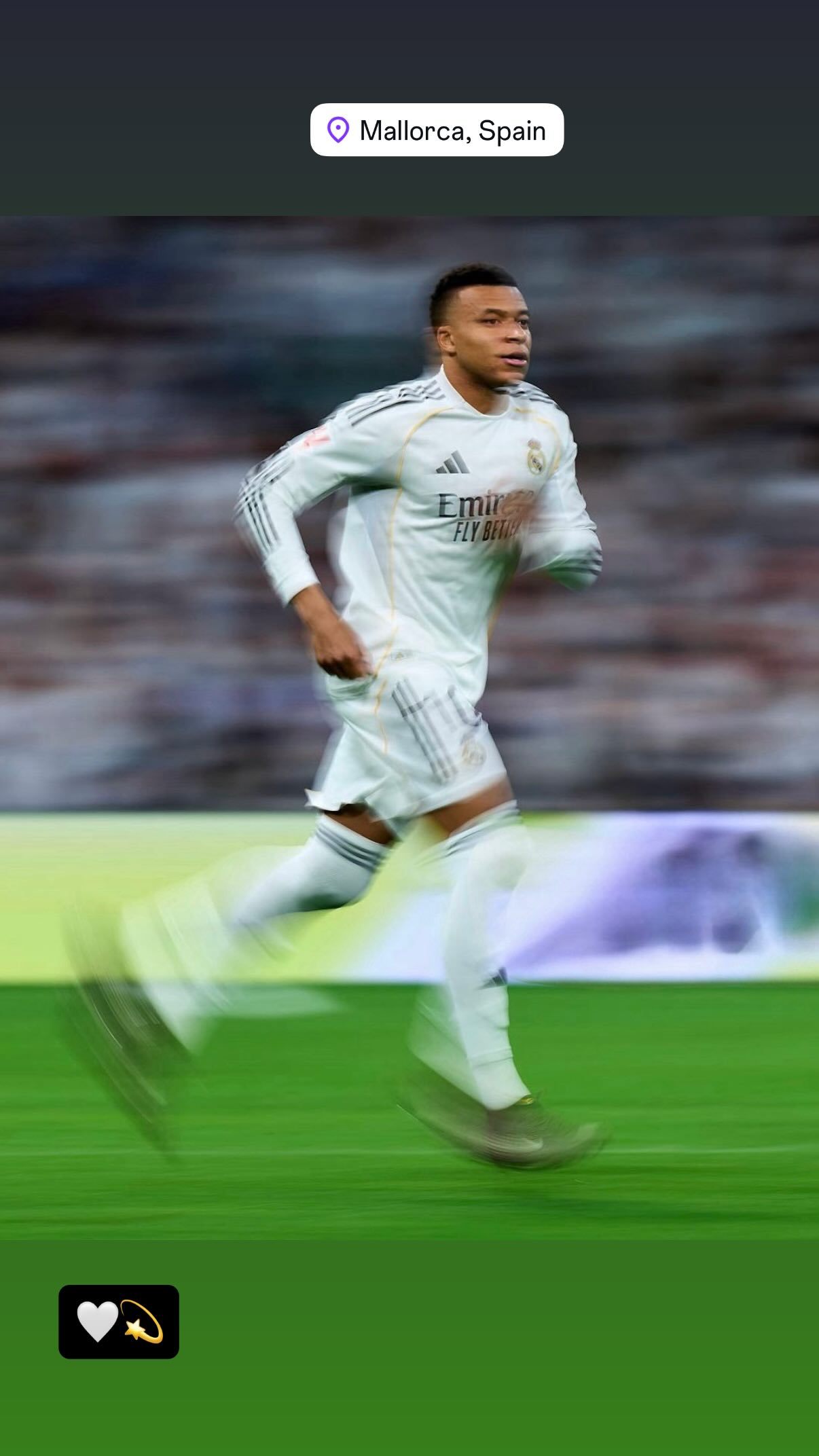 姆巴佩  IG STORY更新：🤍💫北京时间🕙今日22:15 马略卡vs皇