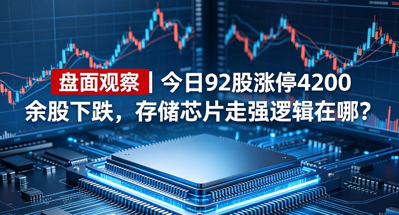 盘面观察｜今日92股涨停4200余股下跌，存储芯片走强逻辑在哪？
 
提示：理财