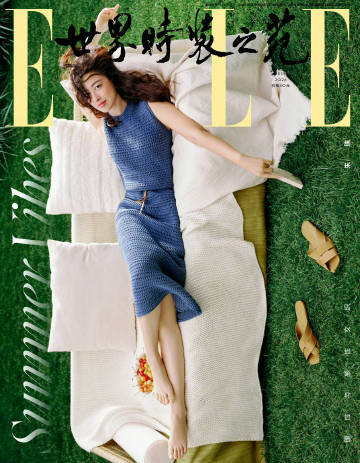 朱珠ELLE7月刊封面 每一张镜头定格都不一样的氛围，没有重复的姿态和气场，朱珠