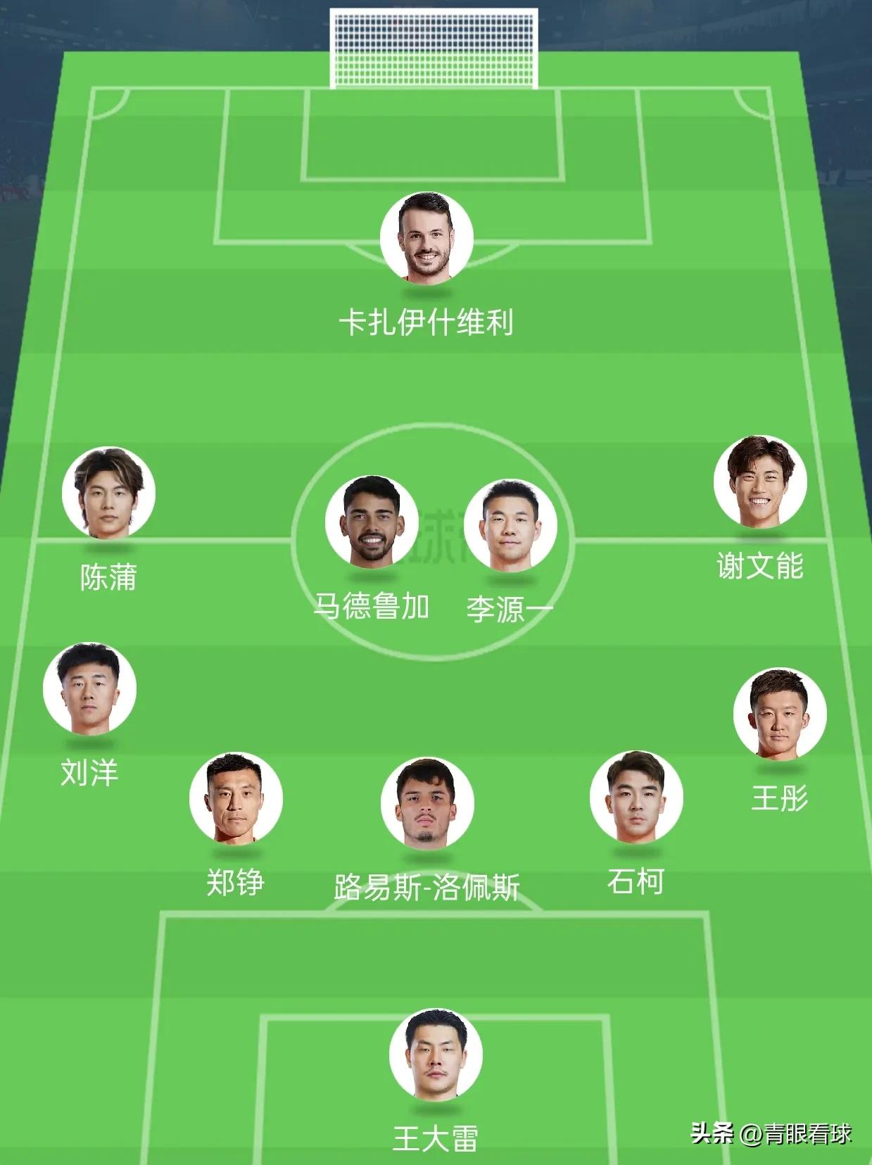 鲁沪天王山之战，山东泰山首发预测
克雷桑和泽卡没有随队前往上海，连续6轮进球的瓦