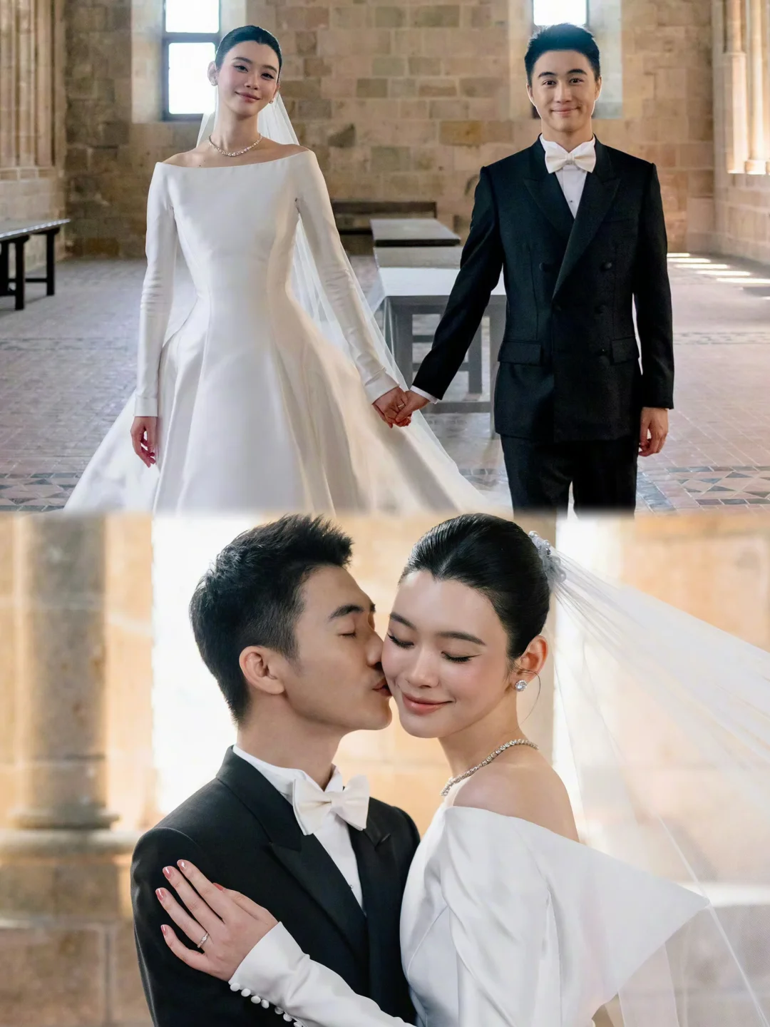 奚梦瑶、何猷君古堡婚礼！俩人配一脸啊！！