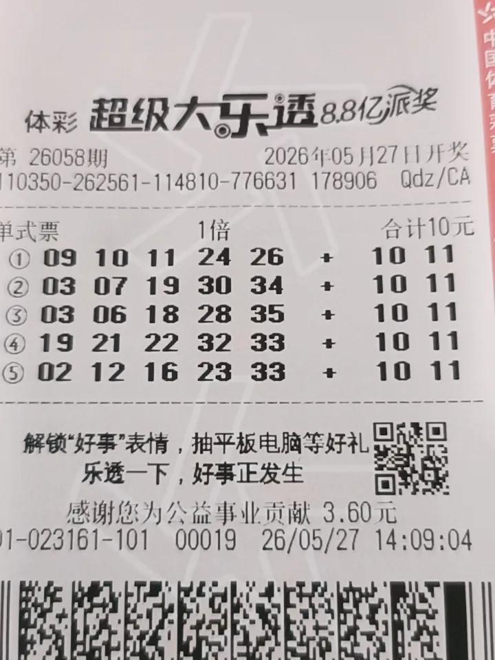 来一张彩票，天气开始逐渐的热起来，这张彩票看起来很烫手，还是有点感觉，大奖小奖不