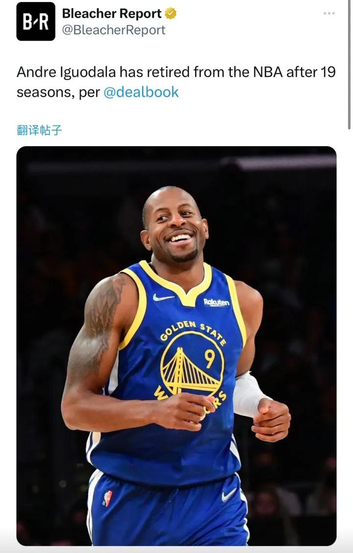 勇士精神领袖，伊戈达拉退役！勇士少了一大腿！。#伊戈达拉退役#