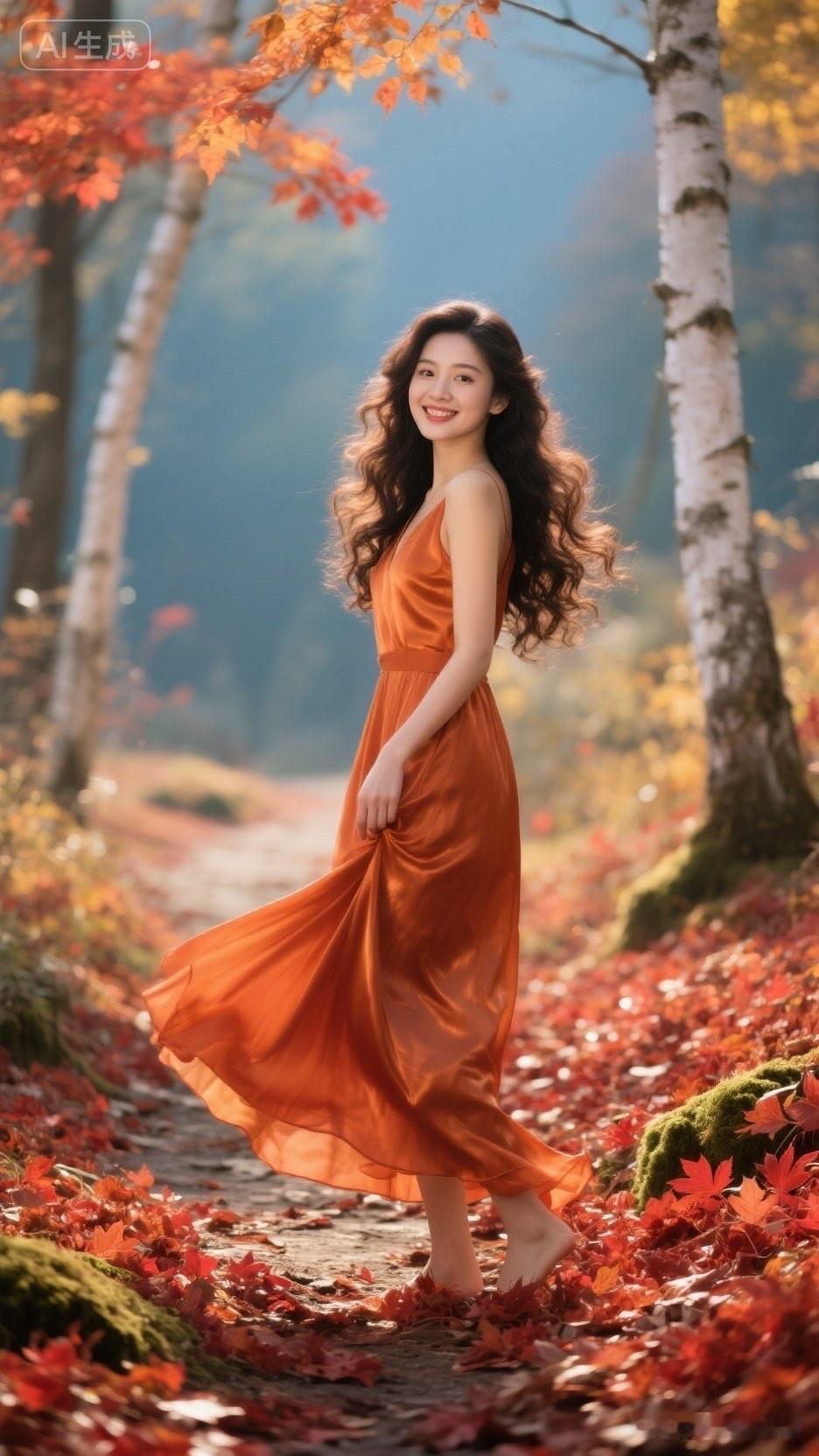 秋日暖阳下，漫步枫叶林，感受自然的美好与宁静。🍂🍁🍂