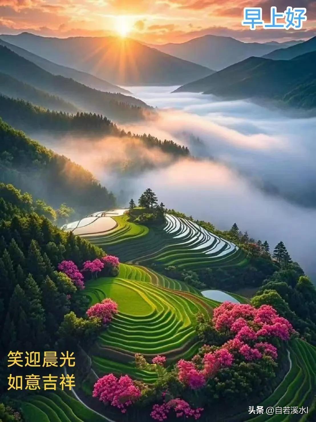 早安，愿清晨的微风带走所有疲惫，今日平安顺遂，万事舒心。