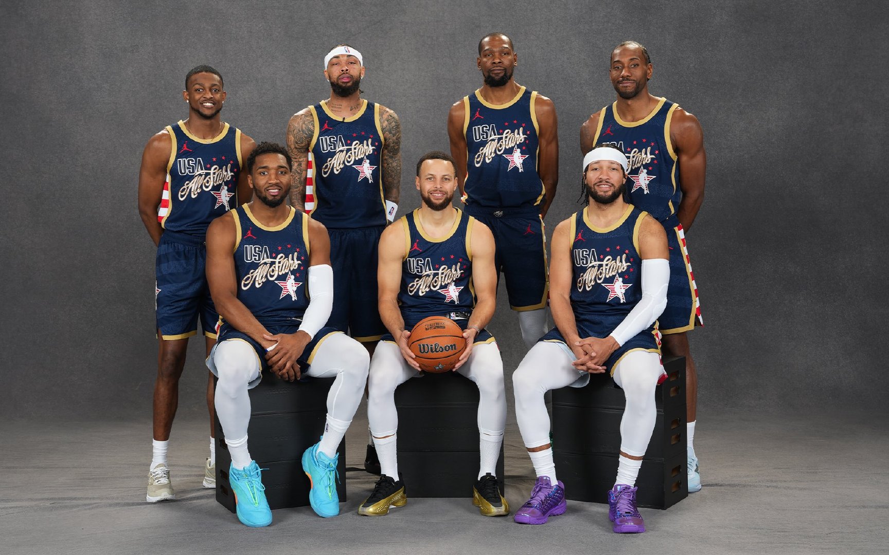 条纹队定妆照 2026NBA全明星 休斯顿火箭