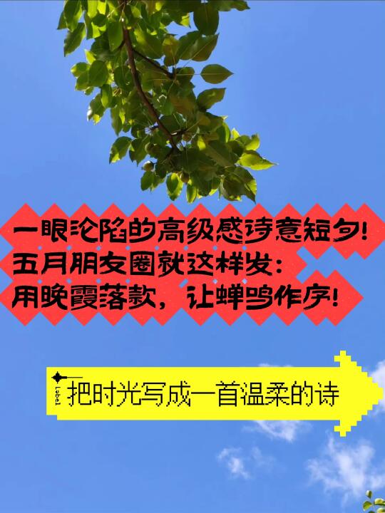 五月：把夏天揉进朋友圈的高级感，好治愈!