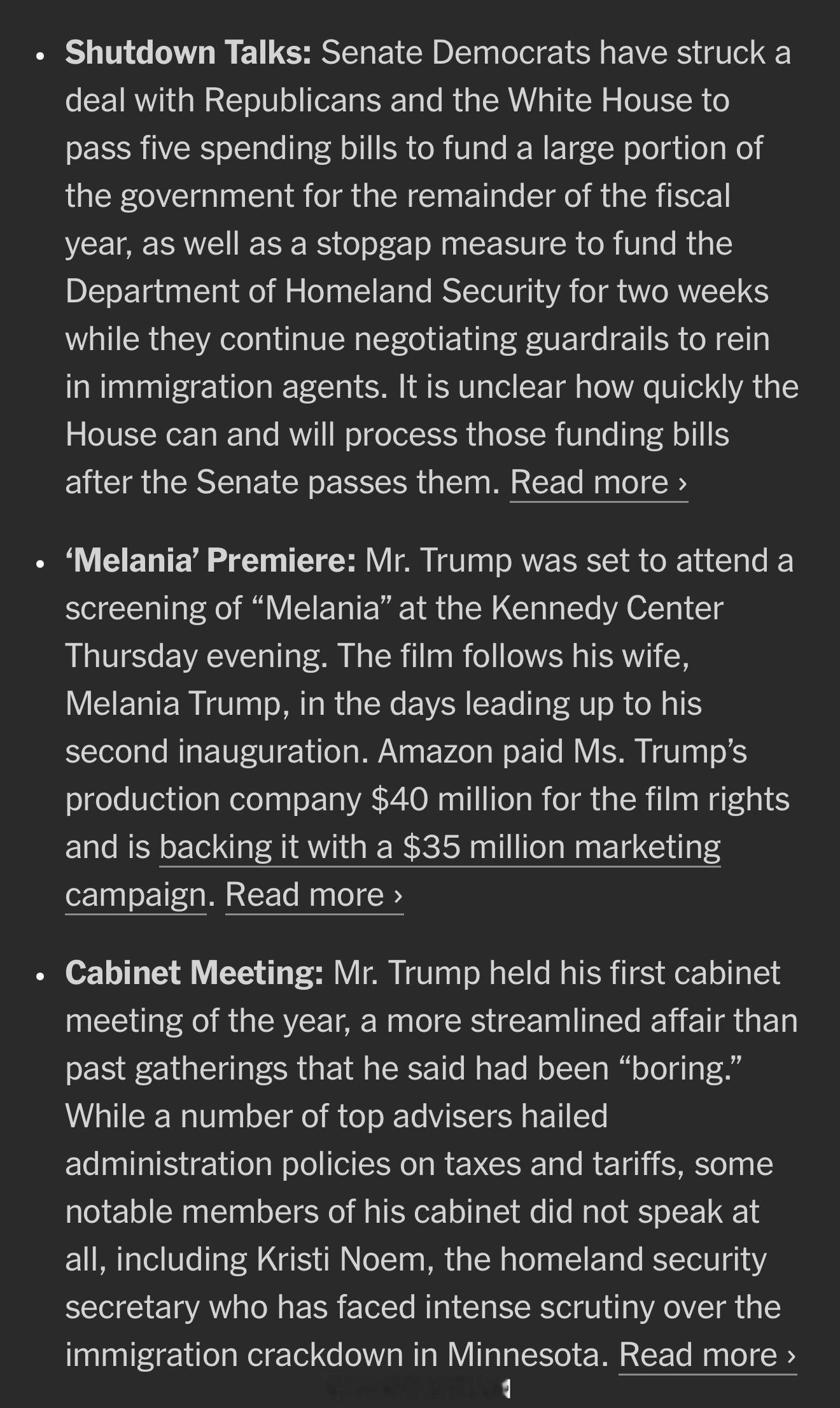 参议院民主党人已与共和党及白宫达成协议，将通过五项支出法案，为本财政年度剩余时间