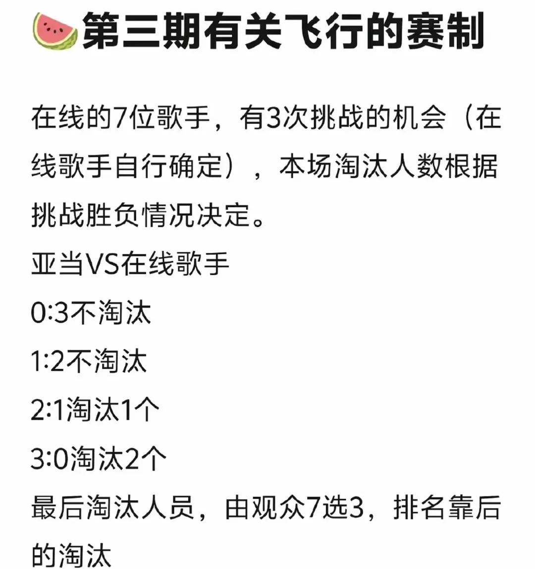 歌手2024第三期的赛制是在线歌手自行选择3人挑战亚当兰伯特，在自家的地盘上看欧