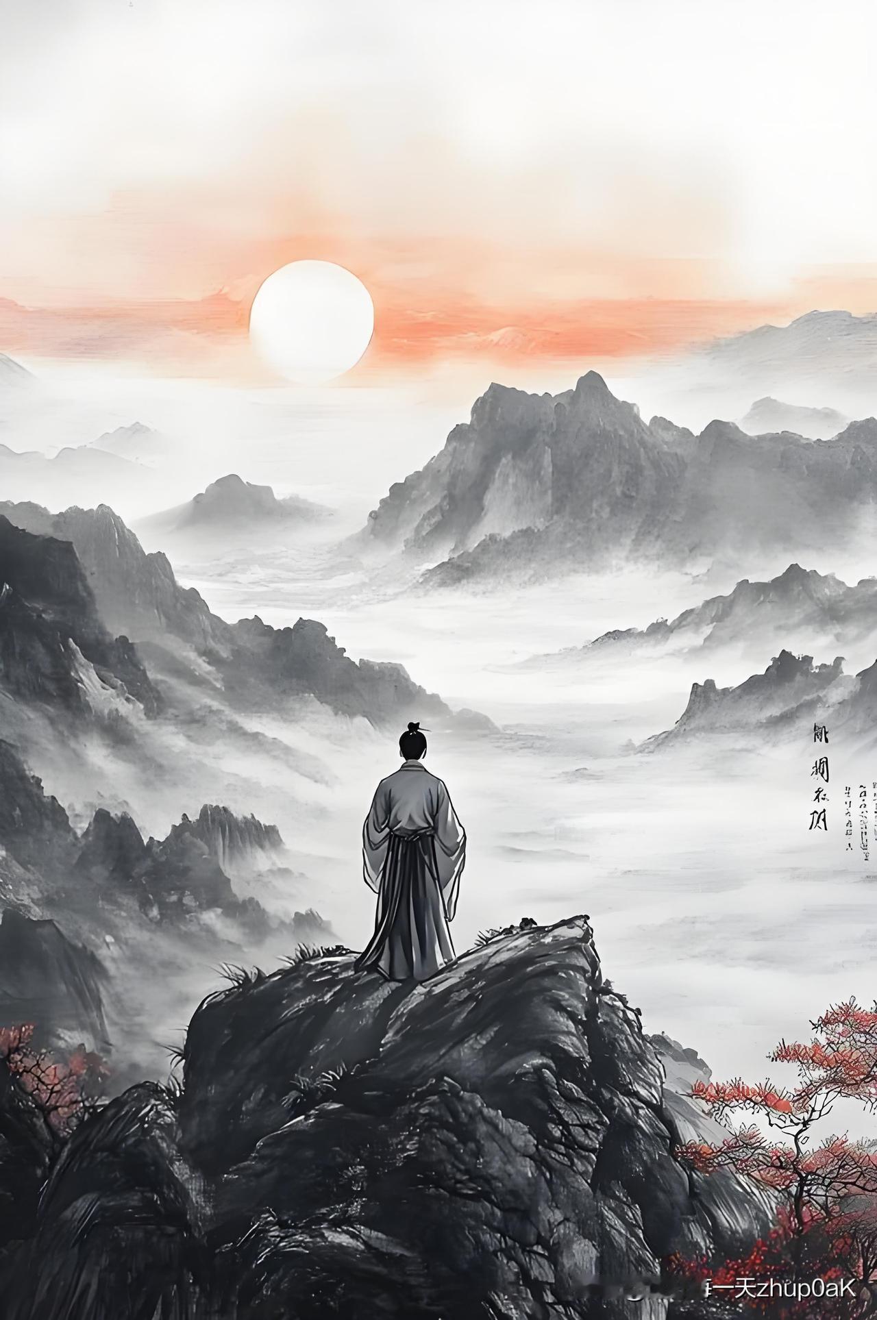 《晓行望云山》
——宋·杨万里
霁天欲晓未明间，
满目奇峰总可观。
却有一峰忽然