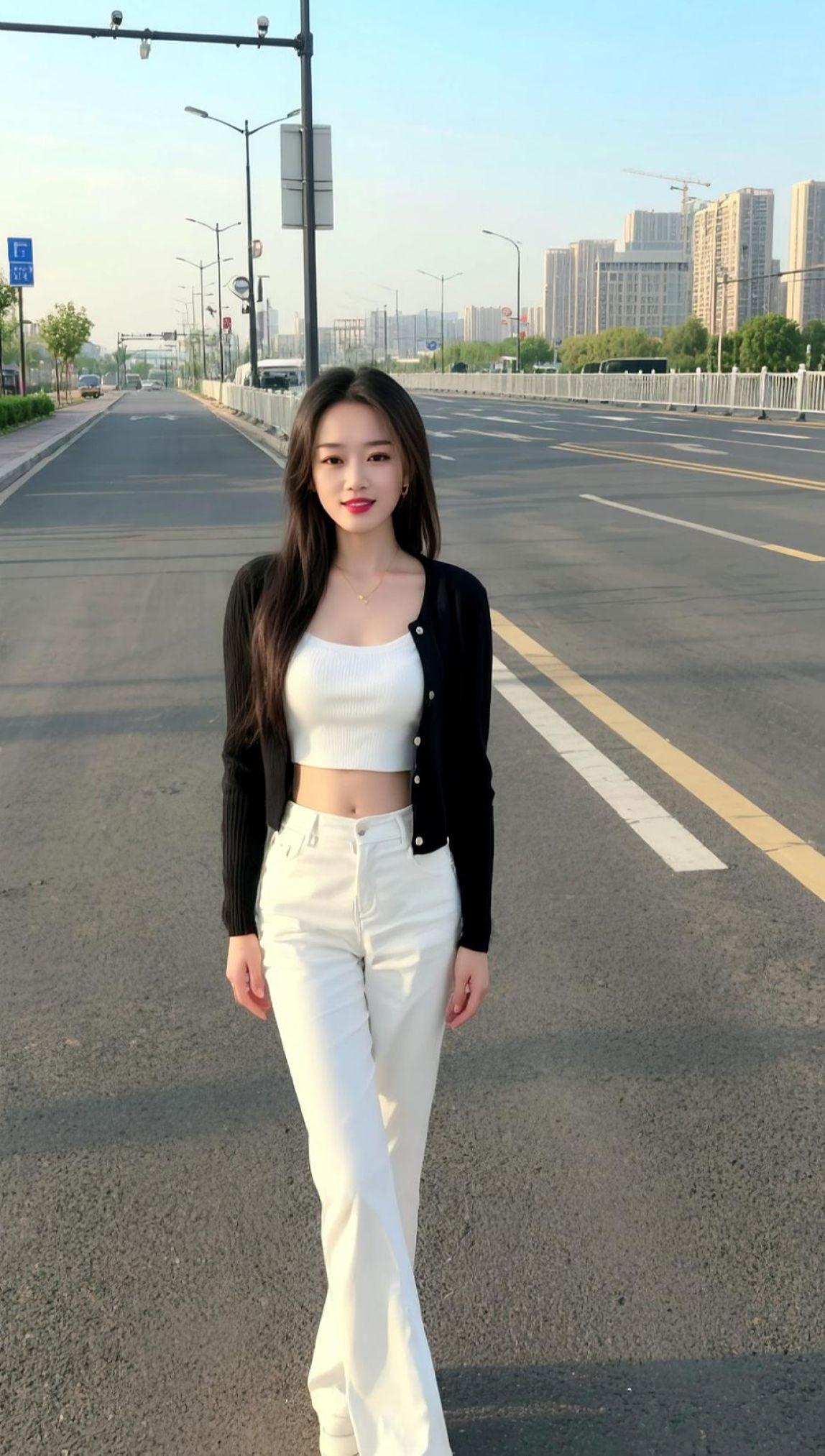 气质穿搭 简约时尚 大长腿 上热门