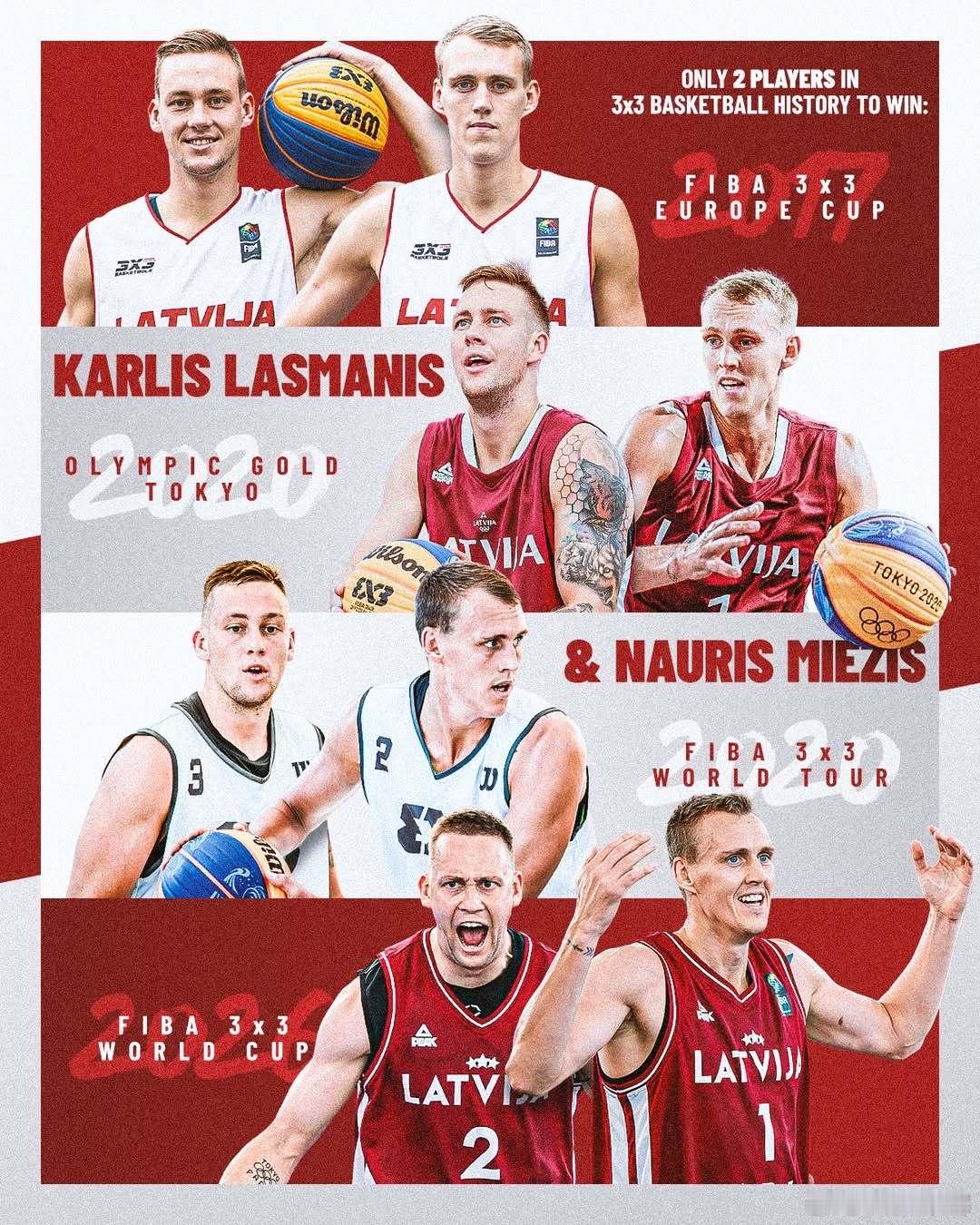 🇱🇻双人成行！这是“蝙蝠侠”与”罗宾“的荣耀之路🌟🤝继FIBA3x3世界