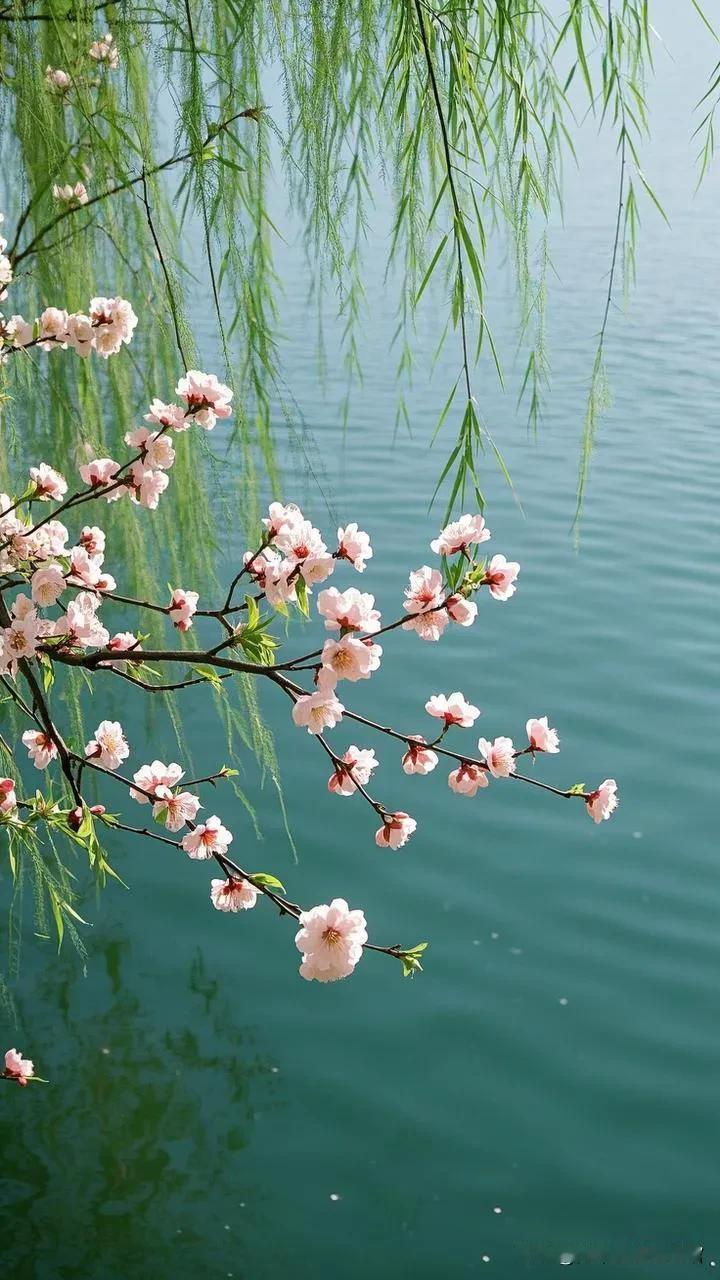 春日风光

春日融融照四方，柳丝轻舞映池塘。
桃花含笑迎风绽，杏蕊含羞带露香。