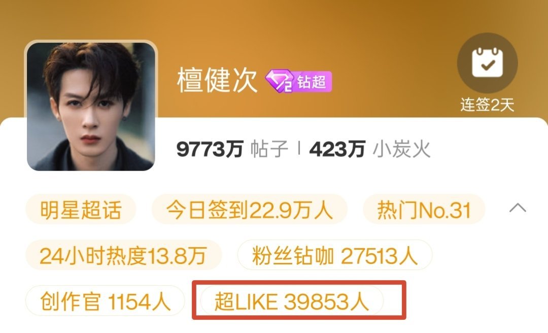 今天周三，超来客速上4w，超来客这些难怪檀超热度上不去檀健次 ‖檀健次谢却山