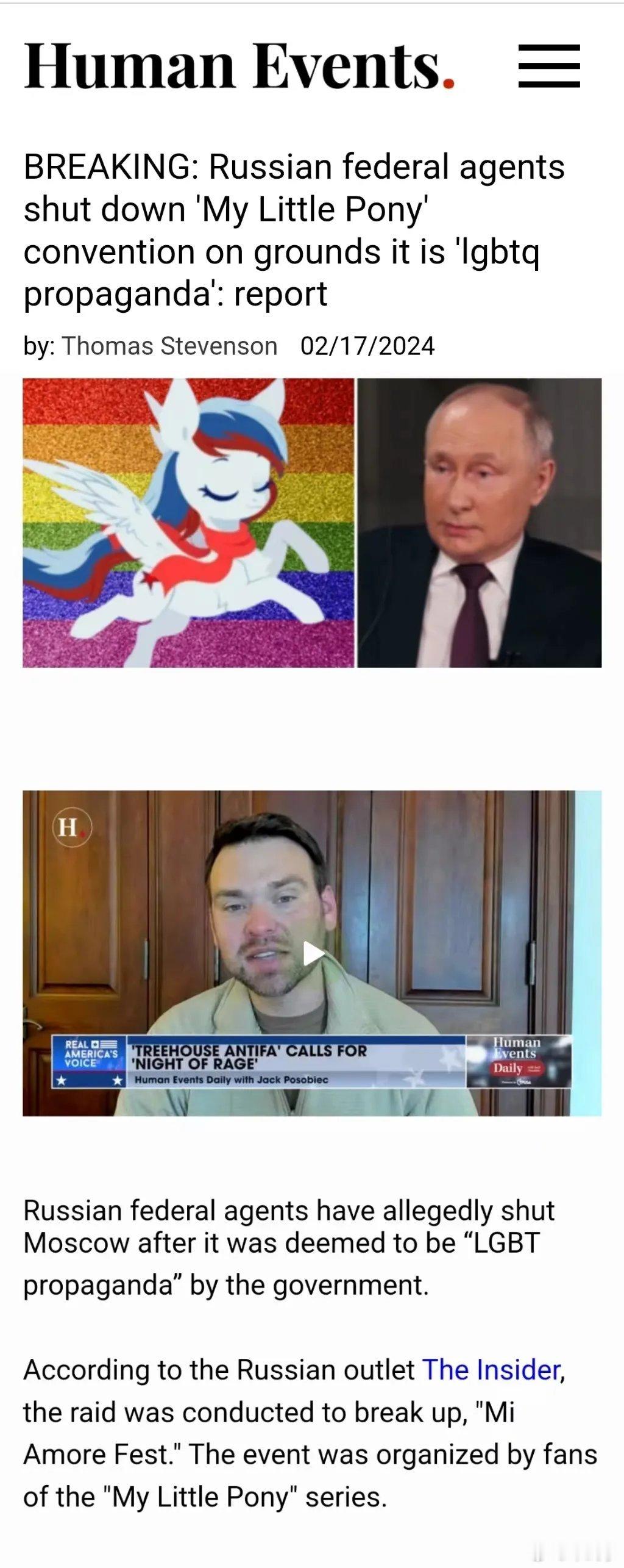 俄罗斯当局停止播放《小马宝莉》，作为全国范围内打击 LGBTQ+代表性的一部分。