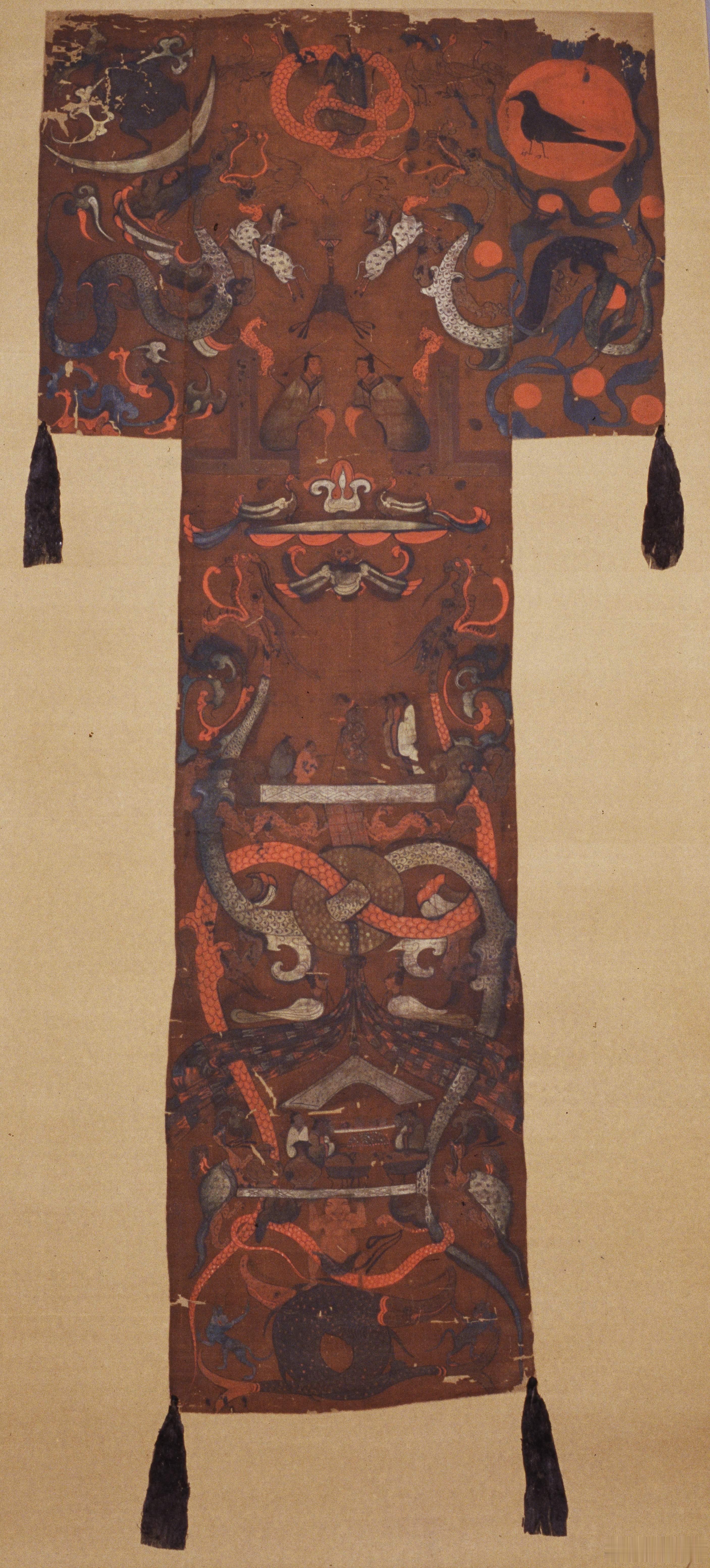 马王堆一号墓T形帛画马王堆三号墓T形帛画 
