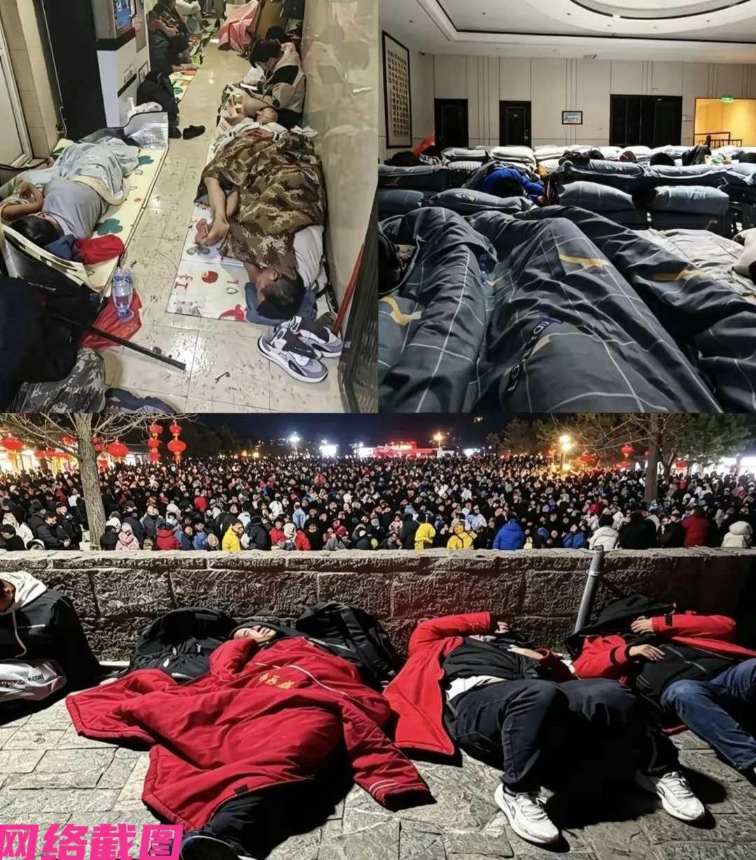山东泰山的五一凌晨全是人，这把来到泰山的众人拥堵的以无话可说，眼前的人山人海，观
