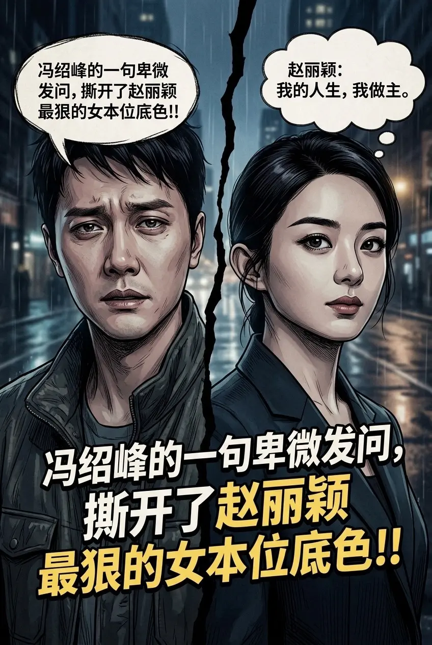冯绍峰的一句卑微发问，撕开了赵丽颖最狠的。女本位底色!