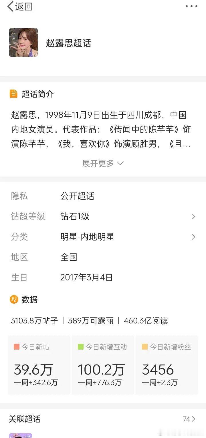 赵露思数据这么好的吗？可以顶三个成毅[衰] 这才是女顶流 ​​​