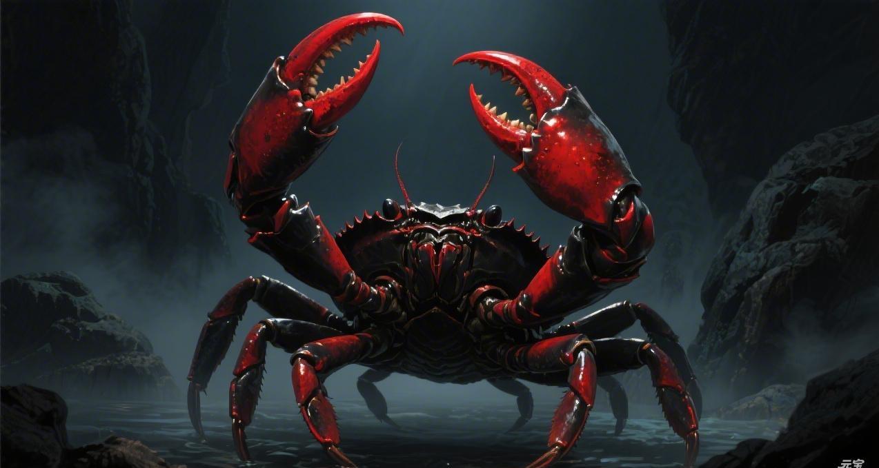 螃蟹咏-美国
水陆洼涯俱有之，
红戈黑甲客难欺。
干柴铁釜葱姜蒜，
看你横行到几