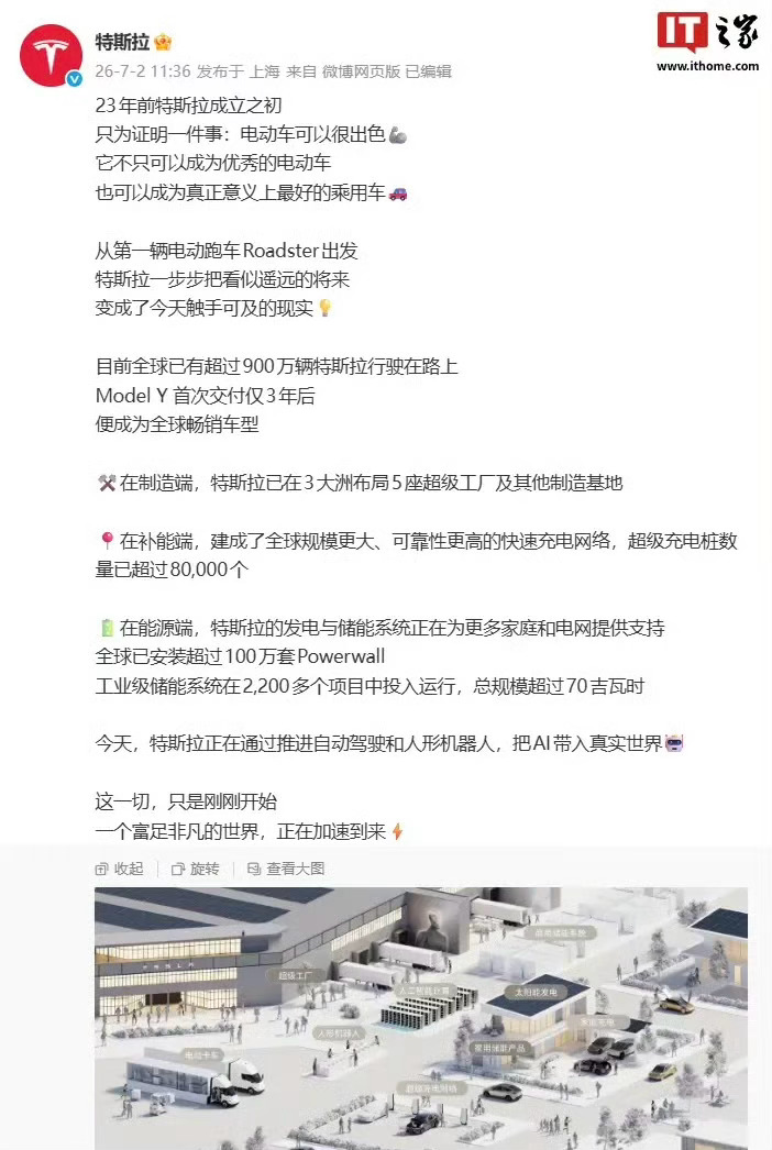 目前全球超900万辆特斯拉行驶在路上有消息称，目前全球已有超过900万辆特斯拉行