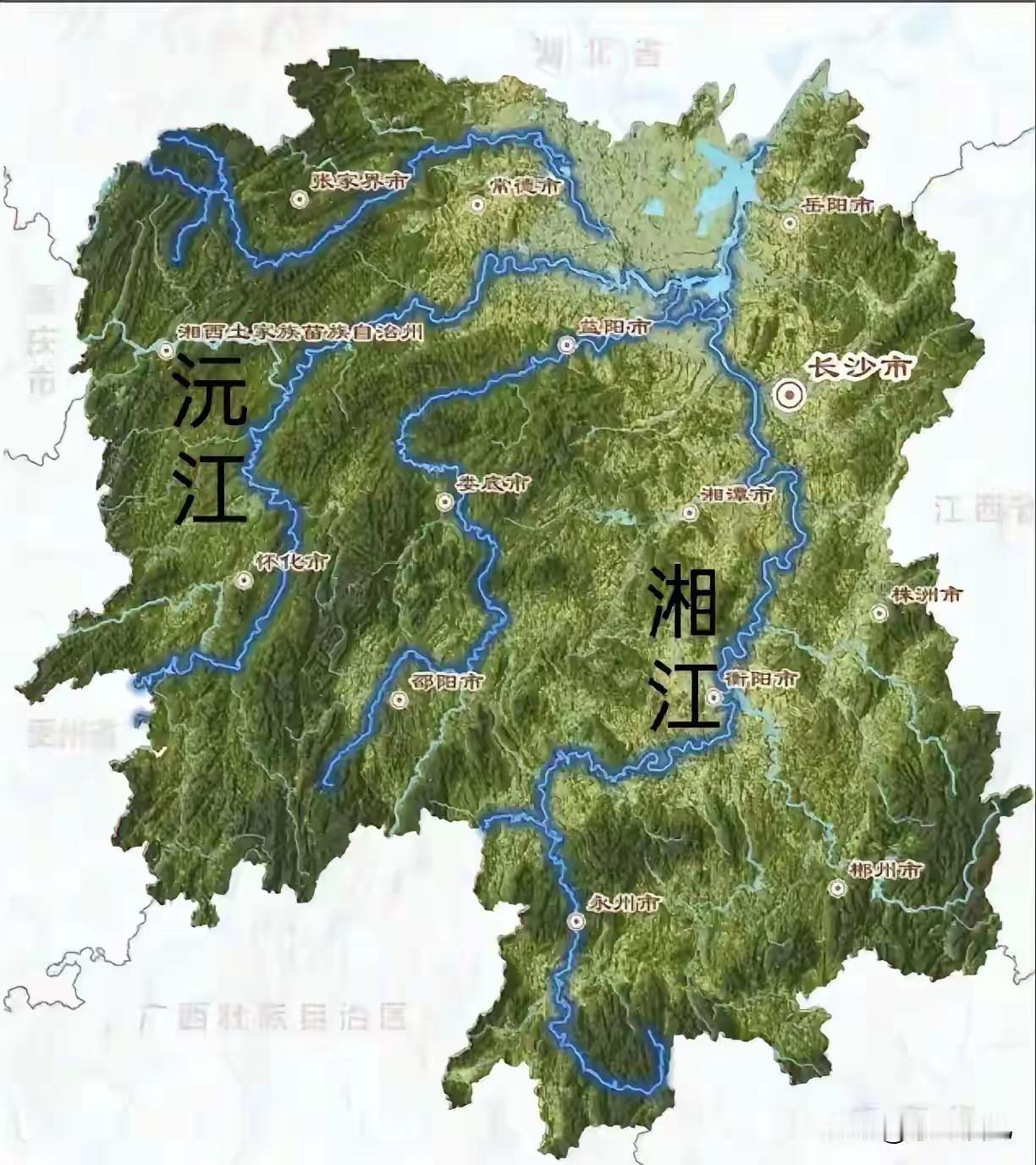 沅江icon才是湖南icon名符其实的第一大河，论长度，比湘江icon长，论水能
