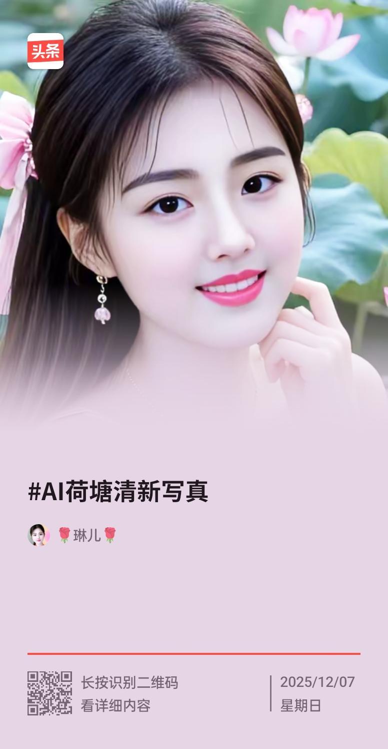 🌸🌸🌸 感受自然之美，尽在AI荷塘写真！